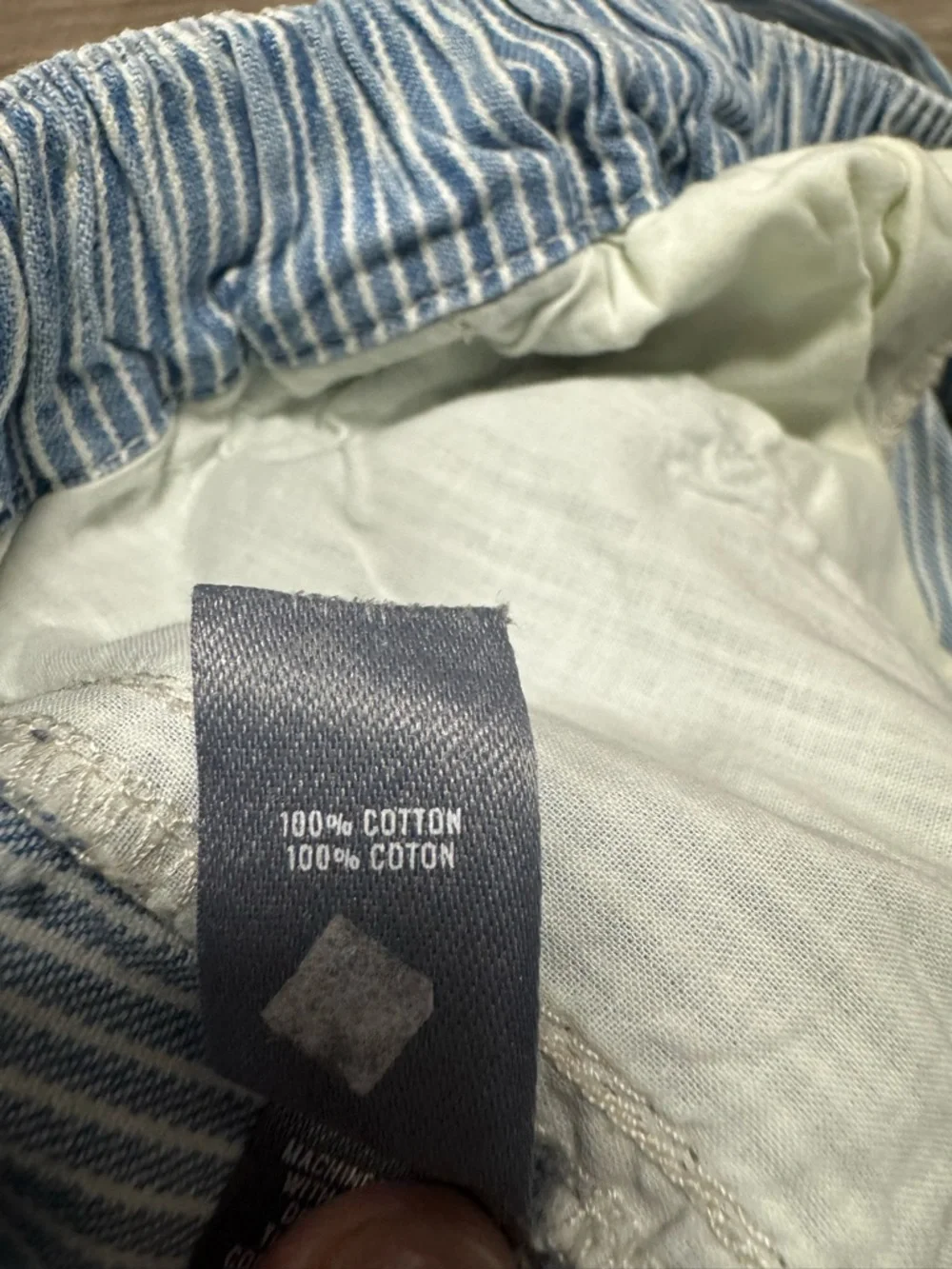 Aerie 100% Cotton Blue & White Striped Joggers Size Small - Picture 7 of 8